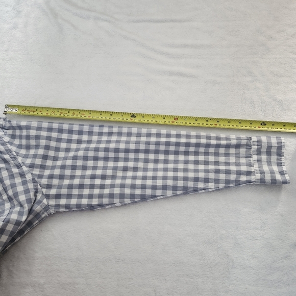 J. CREW Men's Classic Fit Gingham Long Sleeve Button Down Shirt Grey White Large - Picture 10 of 11